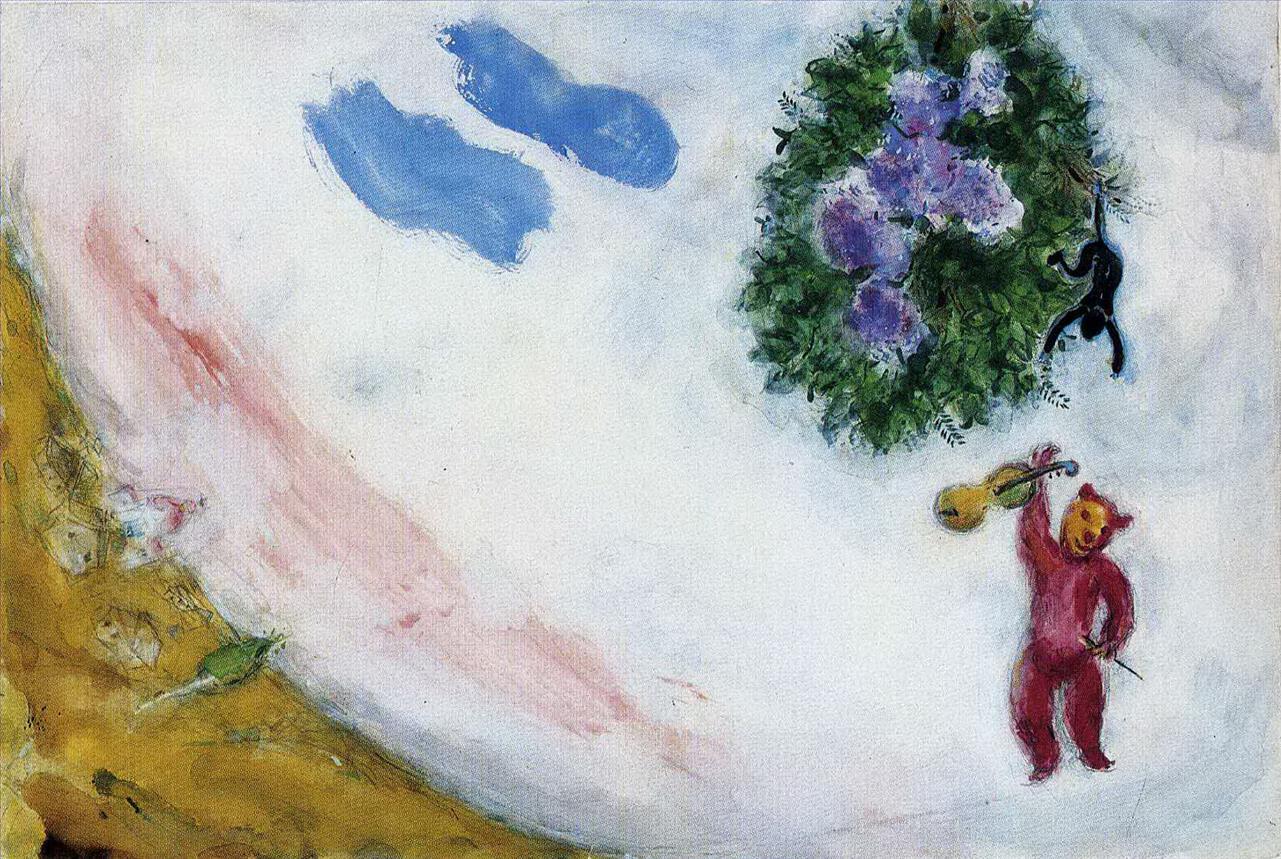 バレエ・アレコのカーニバル場面 II 現代マルク・シャガール油絵